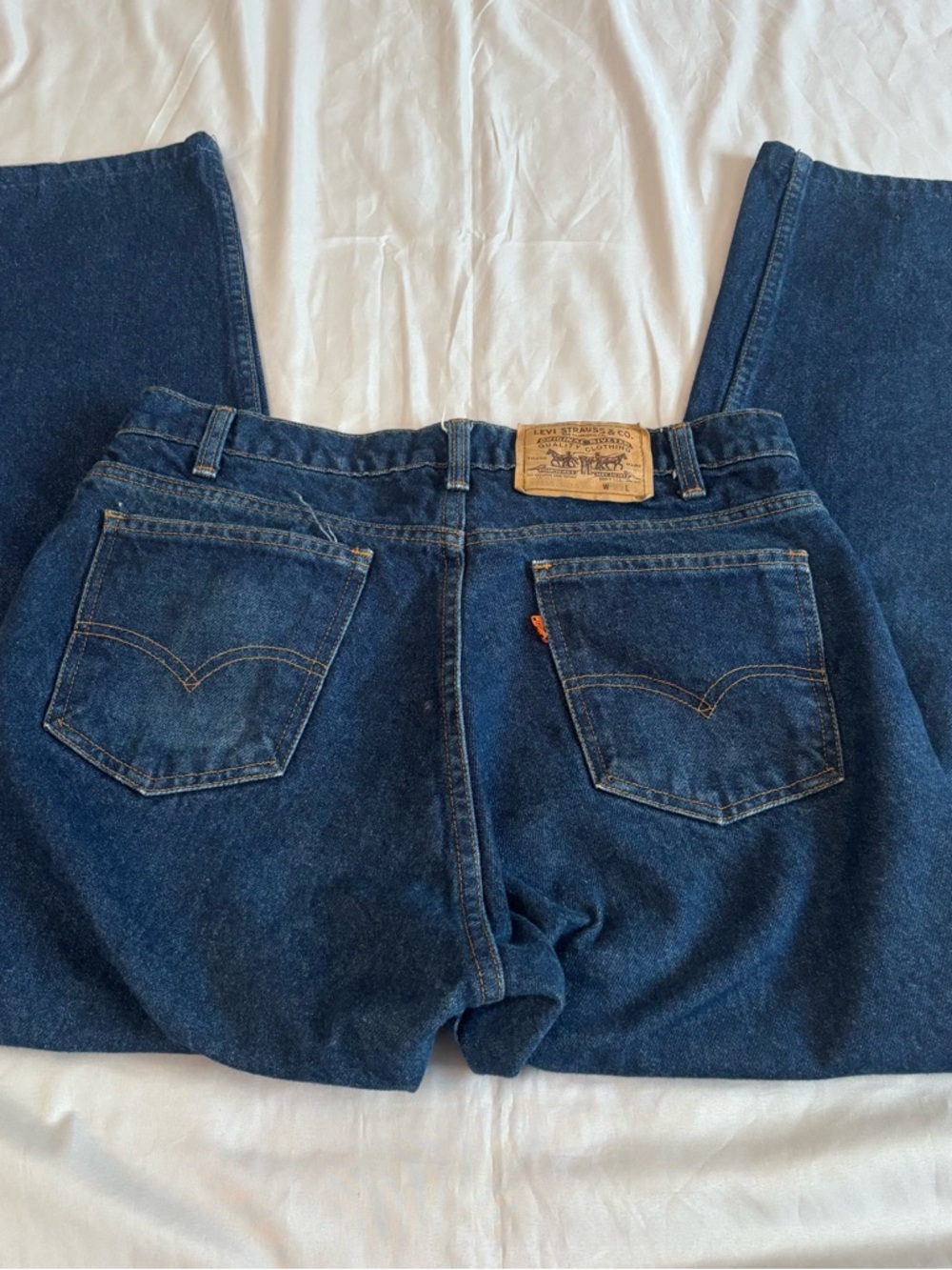 Vintage Orange Tag Levi’s 505 Jeans W 33 L 30 Made In USA Straight Leg Denim - Picture 5 of 7
